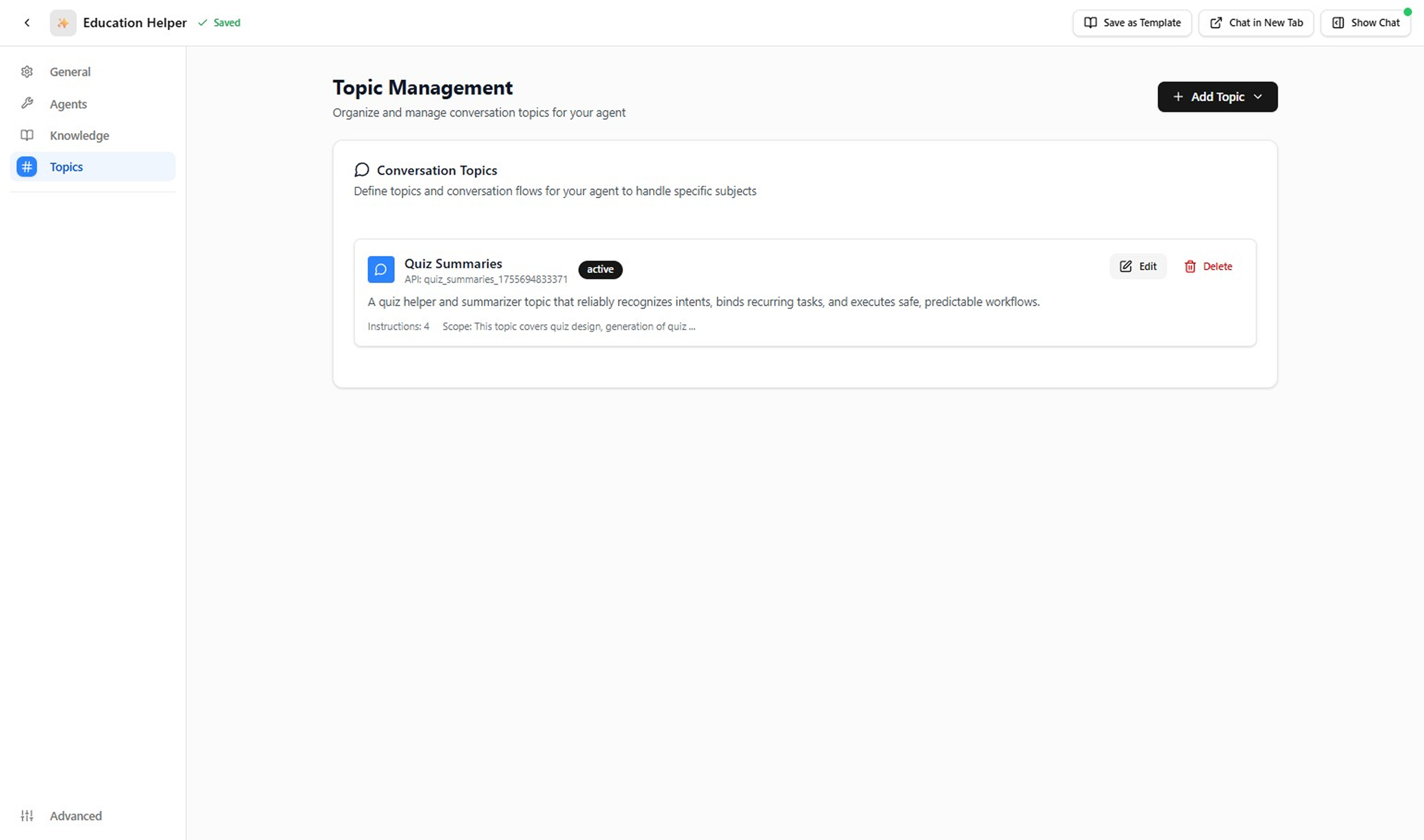 Topic Management