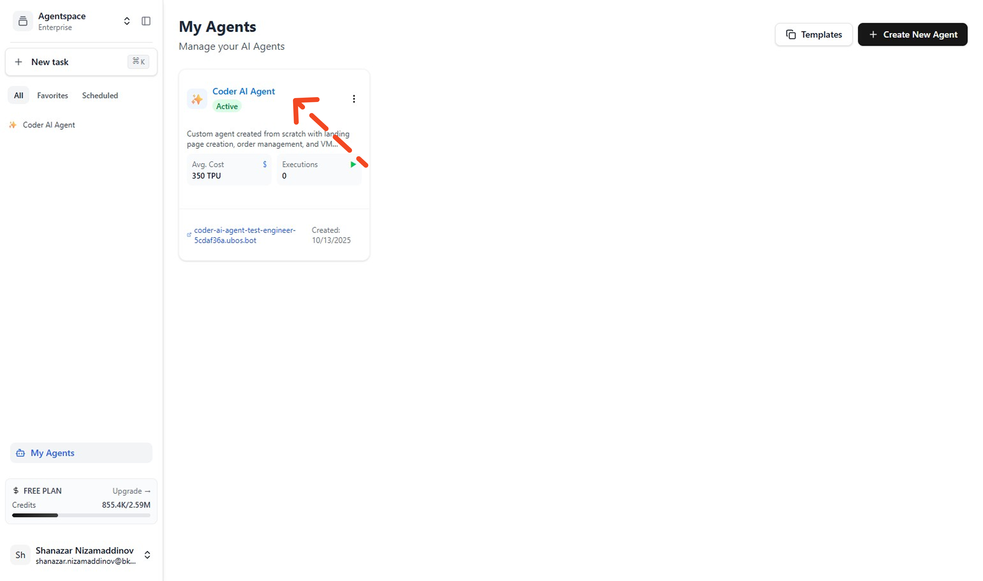Click to Coder Agent
