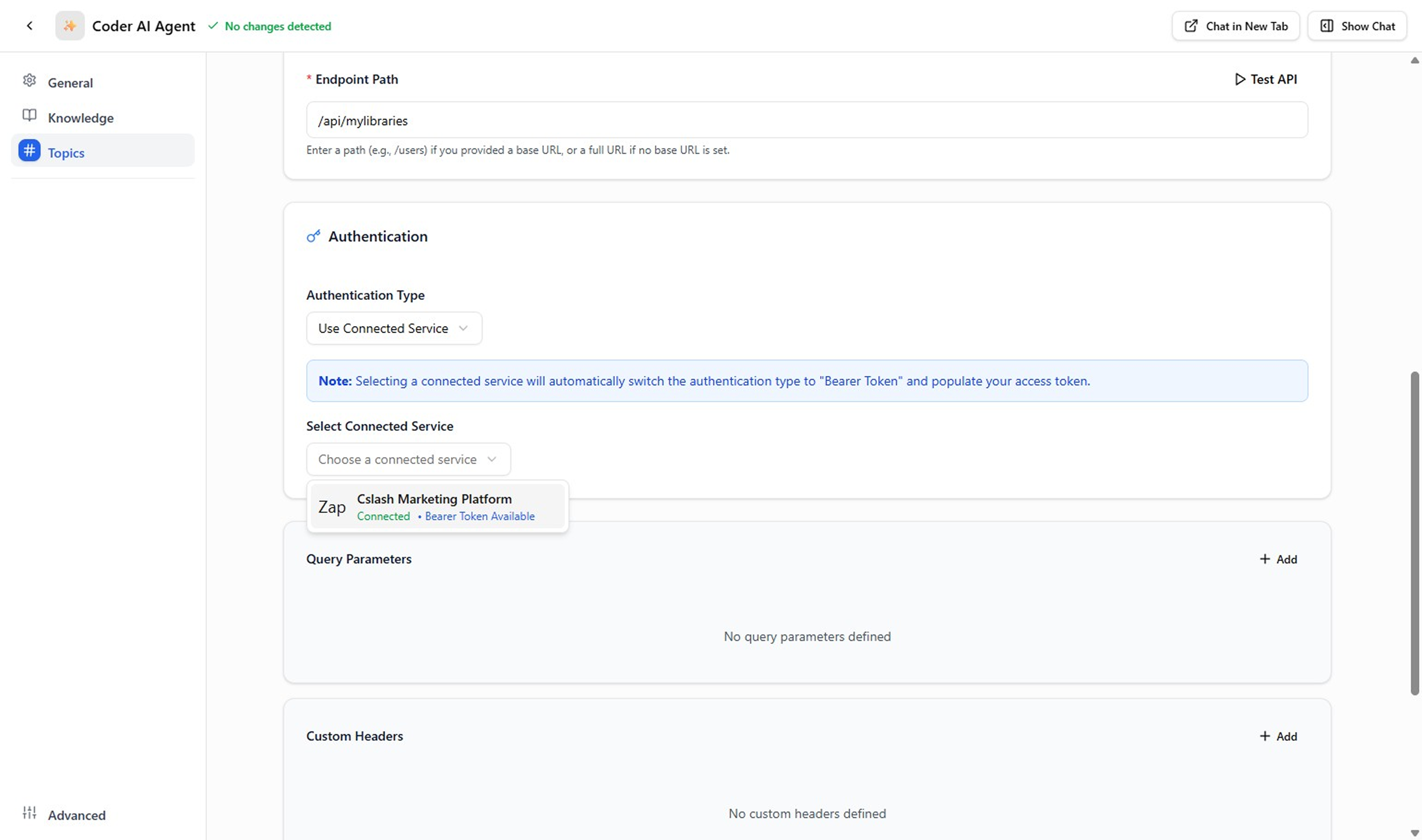 Select Connection You Want to Use