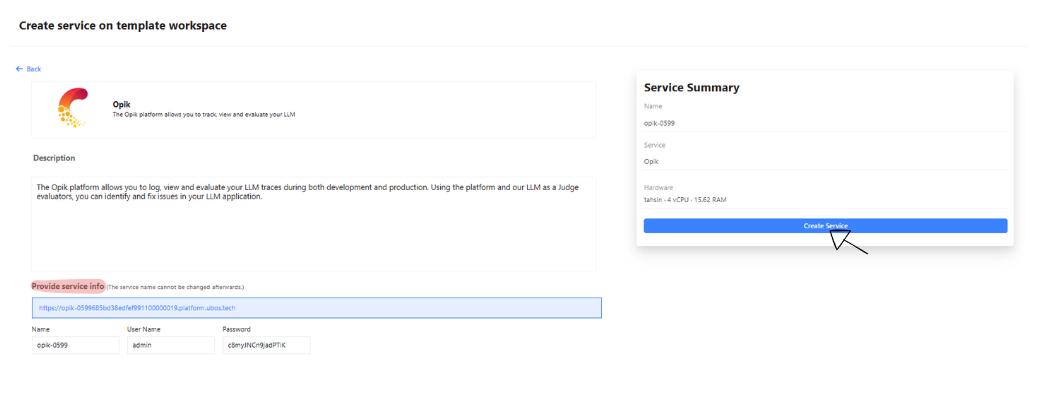 Create Service