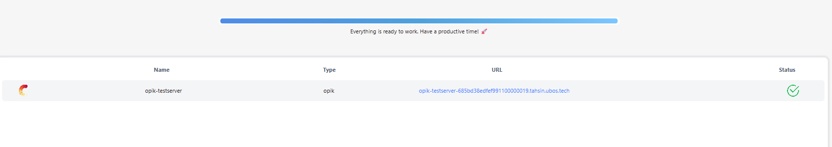 Service Creation Confirmation