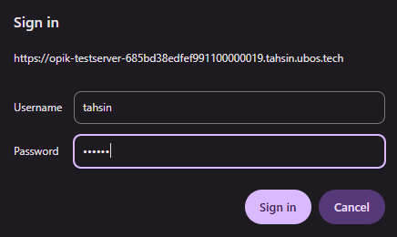 Enter Credentials