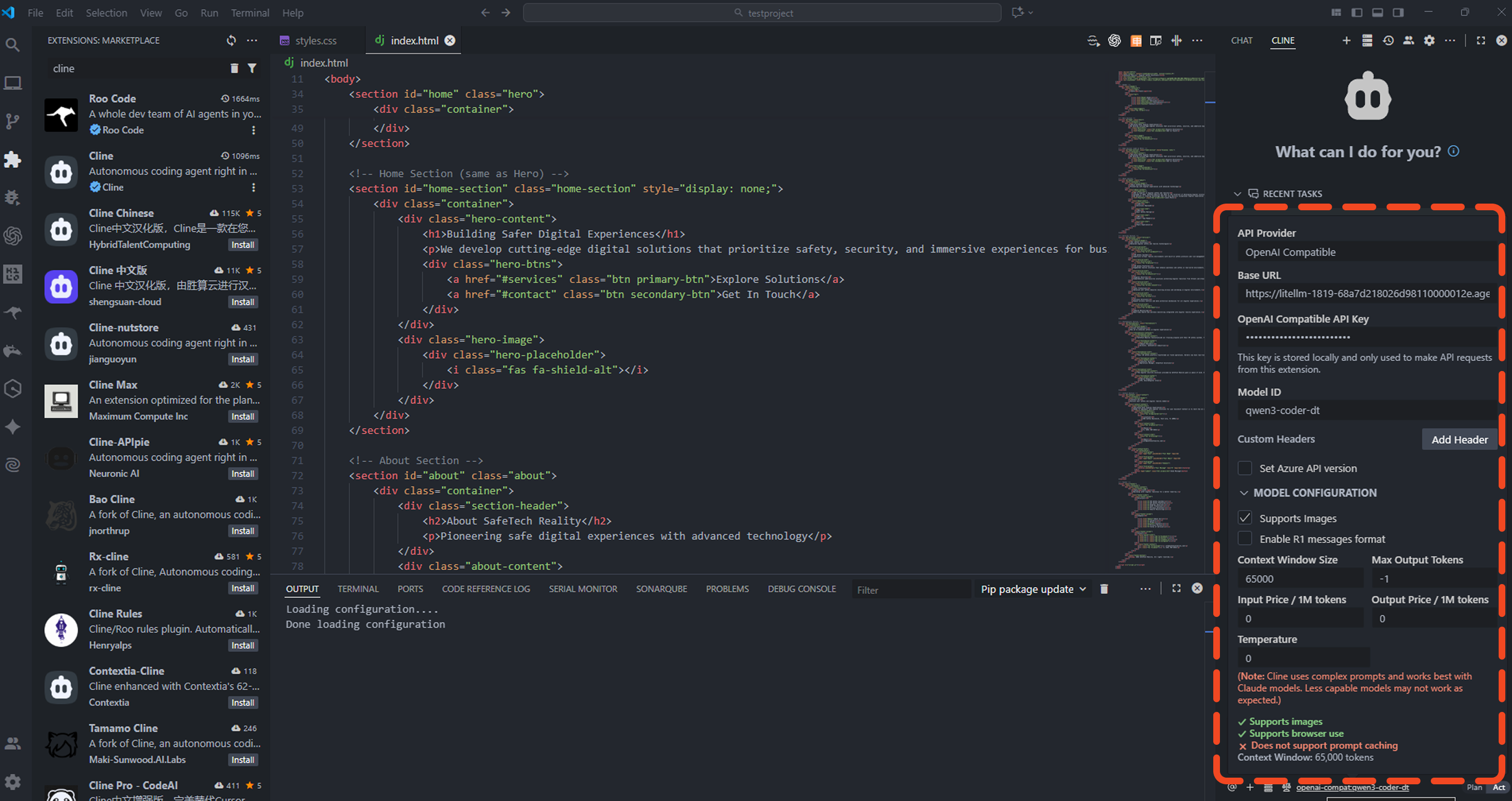 Configure Model Settings